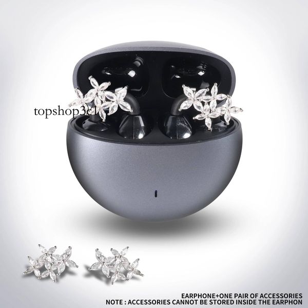 Ear clip Wireless Headphones and Diamond Accessories 1 Pair Bluetooth 5.4 Noise Reduction Waterproof Earphone