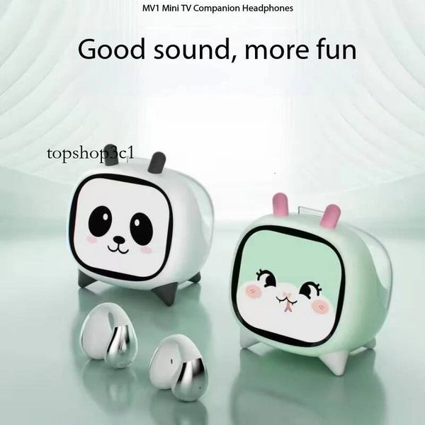 Multiple Functions Cute Bluetooth 6.0 Wireless Earphone 750mAh Charging Case with 2.01 "Touch Screen Alarm Headphone Music Game