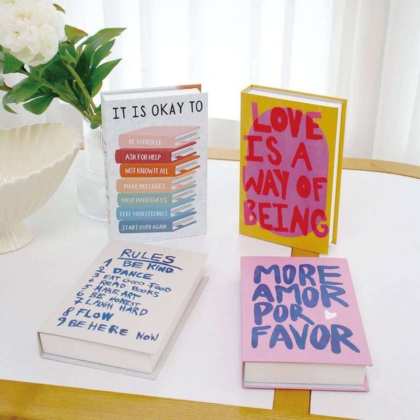 Box Luxury Fake Books More Amor Por Favor Living Decoration Elegant Room Ornaments Coffee Table Book 26L0212
