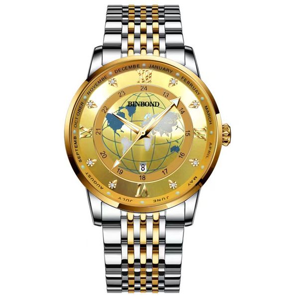 Gold Watch Men's New Quartz Watch Non-Mechanical Watch — compare prices at CompareOffers