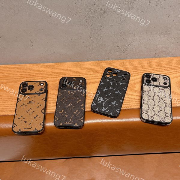 Luxury Designer Leather Phone Case Classic Monogram Retro Canvas Pattern Cover for iPhone 15 14 13 Pro Max, Dark brown
Luxury Designer Leather Phone Case Classic Monogram Retro Canvas Pattern Cover for iPhone 15 14 13 Pro Max, Dark brown