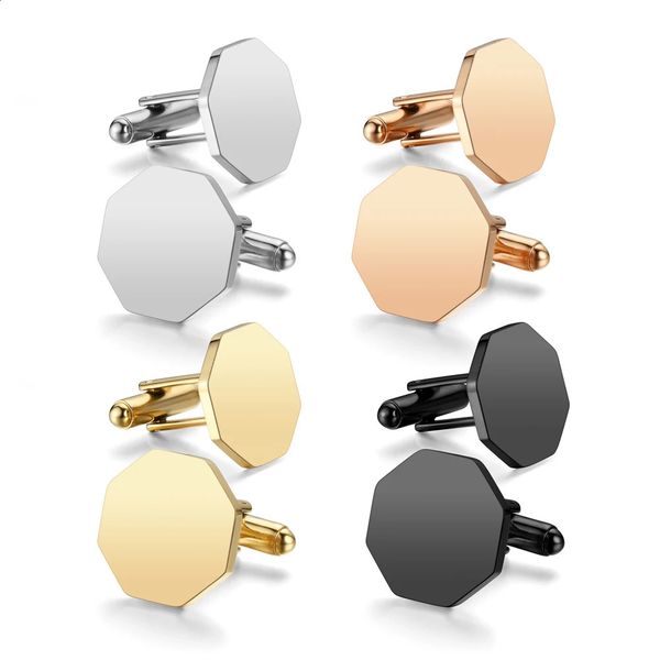 Classic Stainless Steel Cufflinks for Men