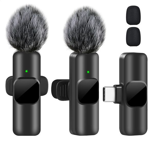 K60 Wireless Lavalier Microphone Mini Audio Video Recording Mic For iPhone Android Laptop Live Gaming Mobile Phone Microphone 260203