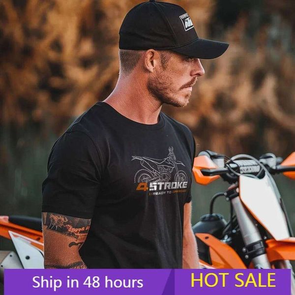 100% Cotton Summer T-shirts K/.T.Ms 500 XCF-W T-Shirt - Motorcycle Tee Graphic Short Sleeves Oversized Breathable