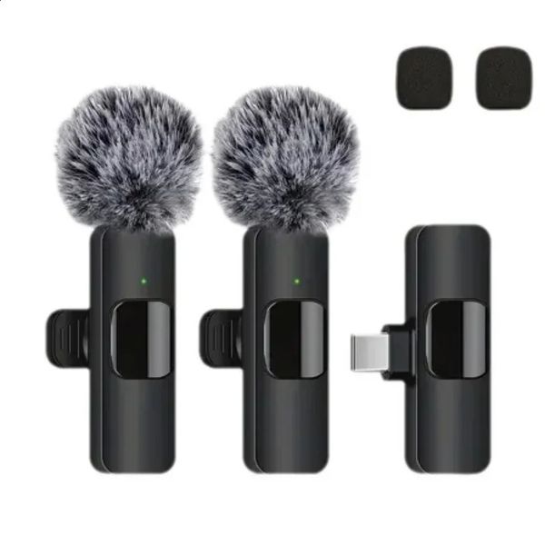 Lavalier Microphone 24G Wireless Portable Audio Video Recording Mini Mic for iPhone Android Live Broadcast Gaming Phone 260203