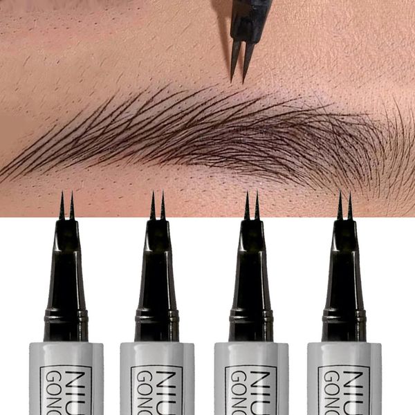 2Point Liquid Two-pronged Eyebrow Pencil Waterproof Sweat-proof Outline Eyebrow Shape Easy To Wear Microblade Brow Pencil Makeup 260129