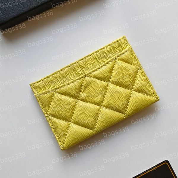 Designer caviar card holder women cardholder wallet purses luxury leather credit casual coin porte carte quality classic grained smooth passport slots solid light