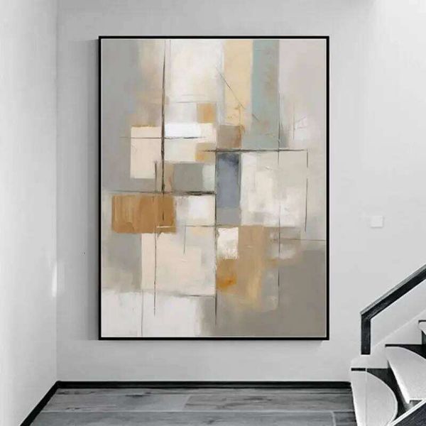100% Handmade Oil Painting Canvas Nordic Abstract Wall Art Decoration Texture Modern Home Living Room Frameless Interior Dec 26H0225
