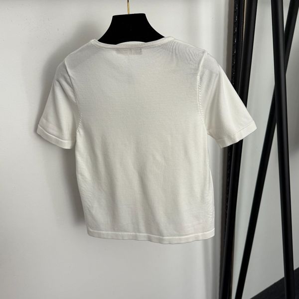 Short-Sleeve Knitted T-Shirt for Ladies