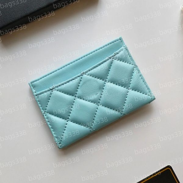 Designer caviar card holder women cardholder wallet purses luxury leather credit casual quality classic grained smooth passport carrying hardware vintage pebble