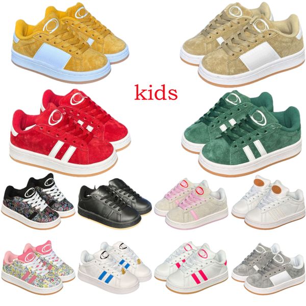 Designer Kids Sneaker shoes Cam pus Suede sneakers bold Pink Glow Youth Platform shoe Low Top Leather og Vegan yellow Black Gum velvet Toddler sports trainers