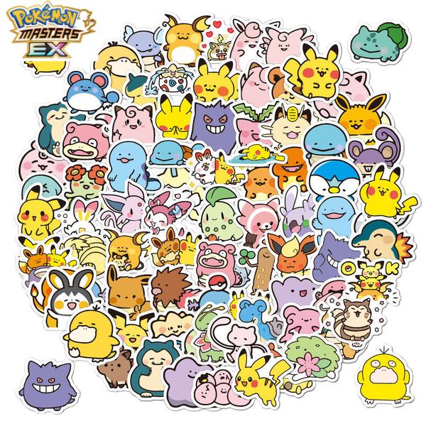 100 small-sized Pokemon for children's luggage and computers, waterproof stickers wholesale W260226