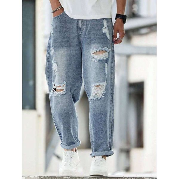 Men's Blue Ripped D…