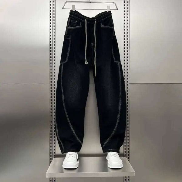 Spring And Autumn Men's Jeans Bent Knife Retro Loose Straight Fashion Wide Leg …