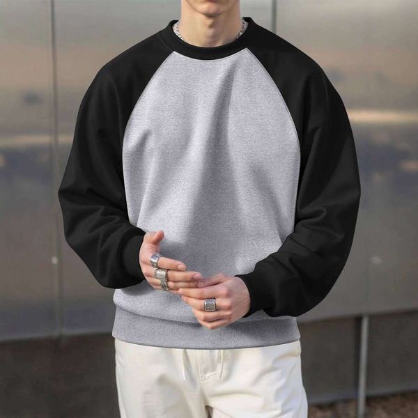 Spring Autumn 2026 Patchwork Hoodies 250G Warmth Sweatshirt For Men's Hip Hop P…