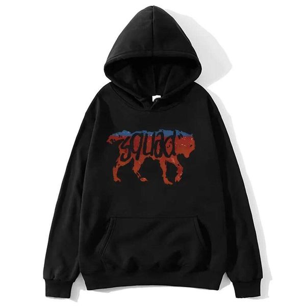 Classic stylish men's long-sleeved hoodie, autumn and winter outdoor casual loose street warm sportswear adult sweatshirt Z260226