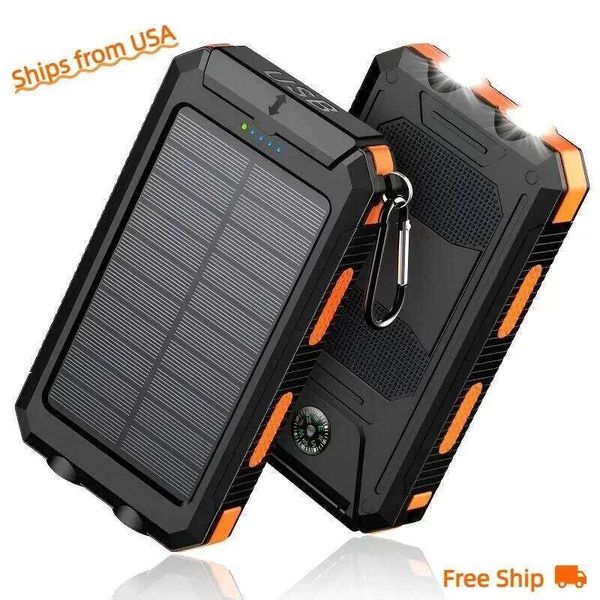 Ultimate Outdoor Emergency Power Bank 10000mAh Solar Dual USB Fast Charge | Flashlight + US Ships H260227