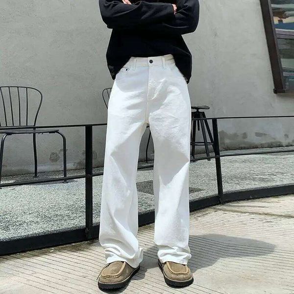 2025 New Autumn Causal Streetwear Y2K Korean Style Fashion Loose Straight Wide Leg Pant Men's Versatile Draped Jeans Z260227