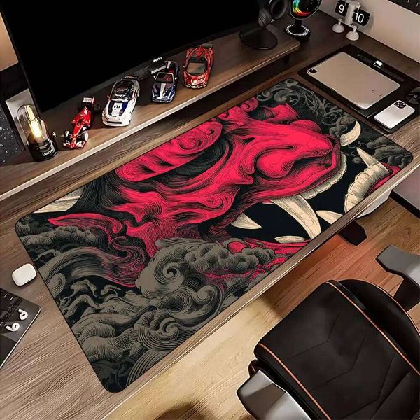 Ukiyo-e ghost warrior mask Mouse Pad Desk Mat gaming mats rubber anti-slip Durable pc accessories keypad mouse pads maus pad rug 26L0228