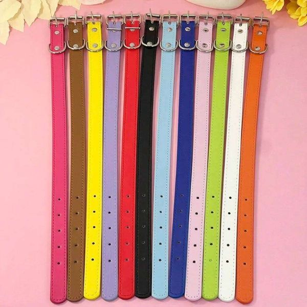 Dog Simple Pet Flat Cat Leather with Bell — compare prices at CompareOffers