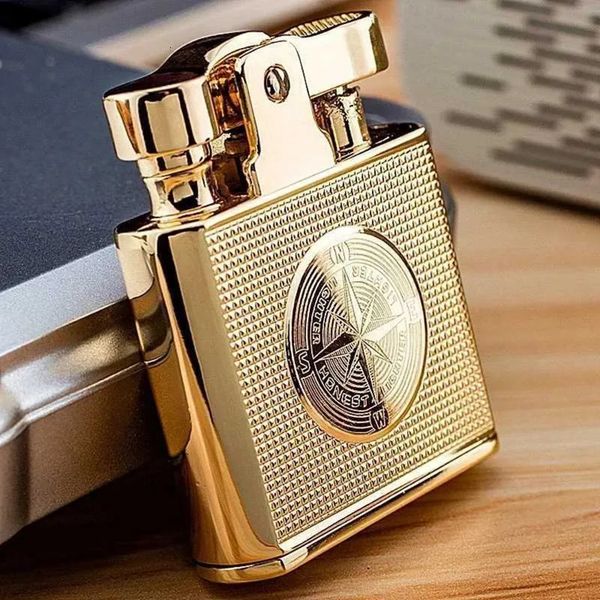 2026 New Windproof cologne Retro perfume Brass Cigar Men Smoking Accessories Gadget Metal Luxury Kerosene Lighter Waterproof Free Shipping 33