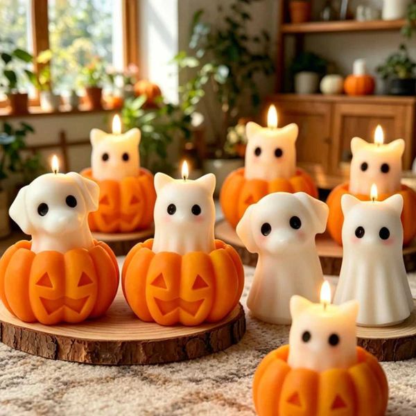 Halloween Ghost Silicone Candle Molds 3D Cute Ghost — compare prices at CompareOffers