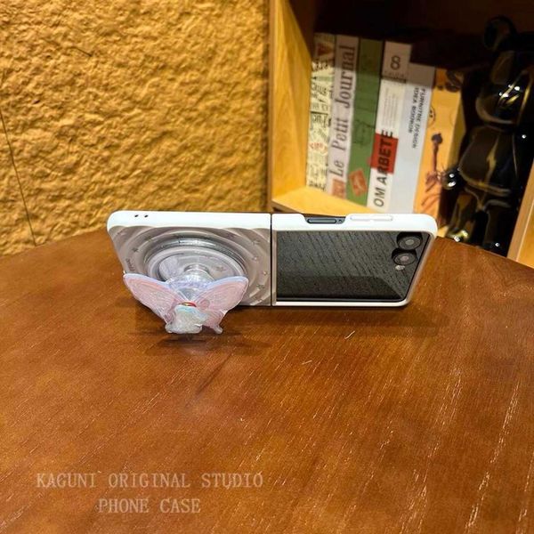 Rotation Cute Purple For Phone Grip Tok Stand For iPhone 17 16 15 Wireless Charging Case Magnetic Phone HolderJ260601