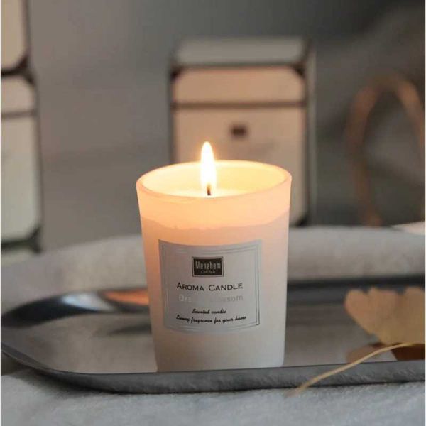 3-Color Glass Jar Scented Candle Natural Soy Wax Smokeless Aromatherapy Candle with 9 Fragrance Options for Home Gift C260530