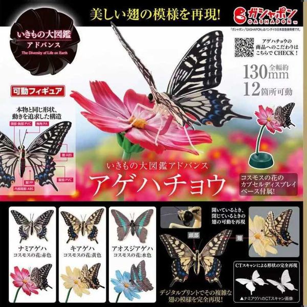 Bandai Original Gashapon Insect Figure - Citrus Swallowtail/ Golden Emperor/Blue Spotted Butterfly Simulation Animal Model Gift L260601MDH6