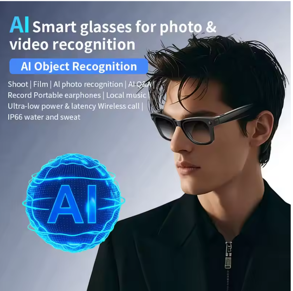 Fashion Smart Glasses HD Camera Bluetooth Calling WIFI Transfer AI Translation Video Audio Recording Wearable Sunglasses W620pro