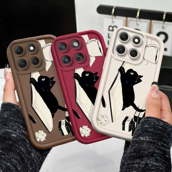 Funny Cat Phone Case For Motorola G86 G85 G84 G75 G60 G56 G54 G53 G52 G35 G34 G32 G30 G24 G22 G15 4G 5G Staircase Soft Cover