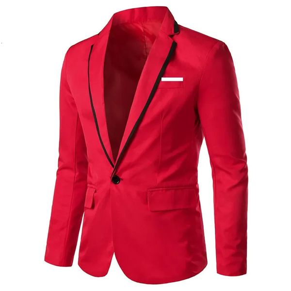 Man's Party Dresses Leather Dress Coats Suits Blazer Clothing Men's Solid Colour Suit Coat Blazers