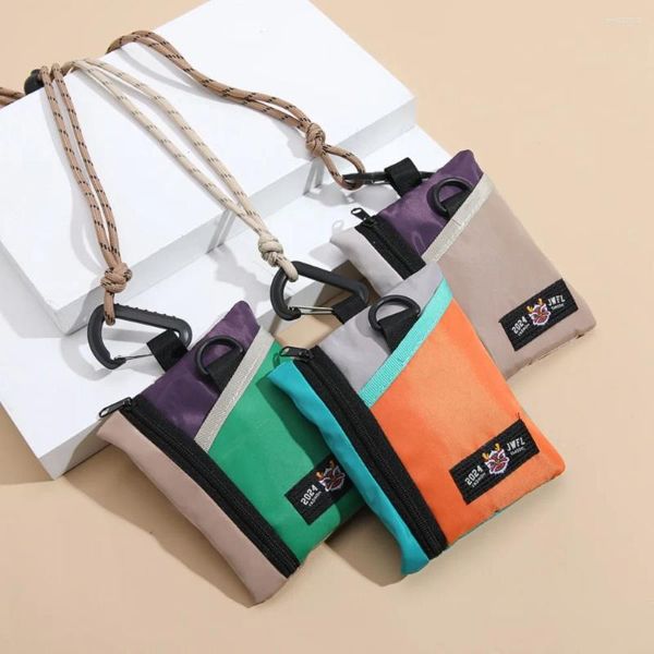 Coin Purses Nylon Card Holder Neck Strap Lanyard Business ID Wallet Purse Pouch Student Bus Bags Case