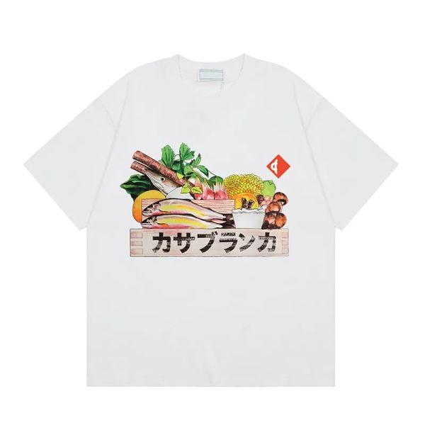 Casas Blana Shirt Men Oversized T Shirts Tennis Club Designer Y2k Clothes Hip Hop Graffiti Vintage Graphic Tee The Gate Of Illusion Gothic Casual Round Neck Tshirt 516