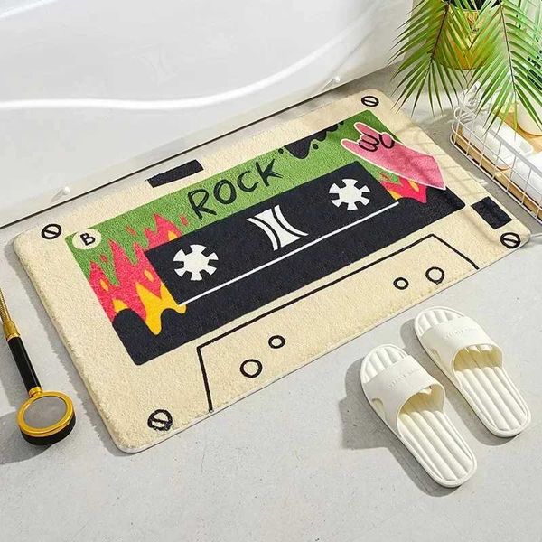 Cassette Music Tape Doormats Retro Classic Mat Home Rug Carpet Bedroom Toilet Kitchen Mats for Floor Welcome Mat Door Mat C260603