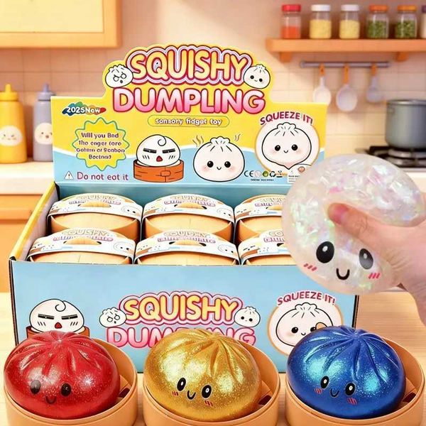 Simulation Flash Dumpling Pressure Ball Slow Rebound Soft Pinch Decompression Office Home Decorat Children Adults Birthday Gifts T260602J71G