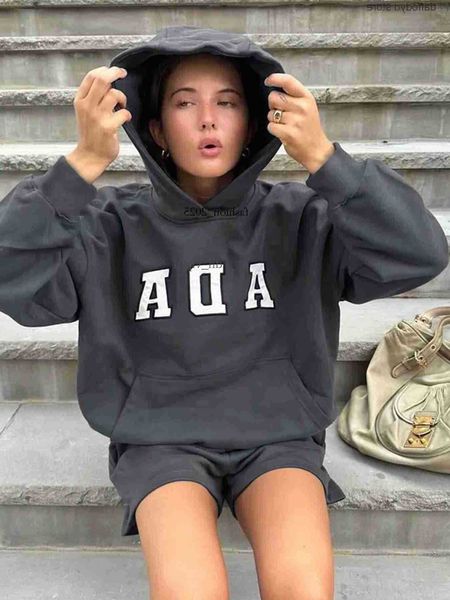 25Ss Oversized Hoodie Sweatshirts Quty Hoodies Cotton Loose Hoodies Letters Women's Hoodies Coat Sweatshirt Women 912
