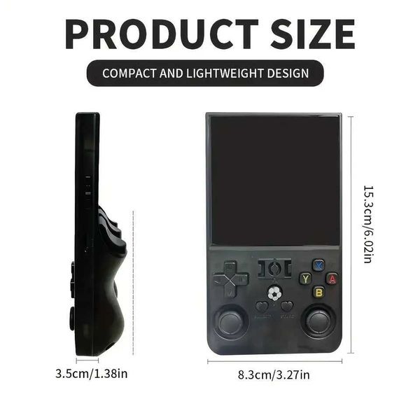 R36MAX Retro WUDS Handheld Game Console with 64G Built-in 18000 Classic Games Portable Hand Held Open Source Linux SystemJ260603