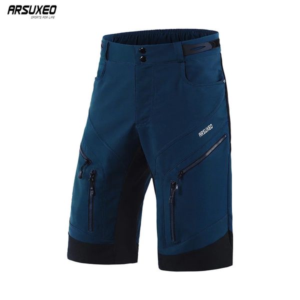 ARSUXEO Mens Cycling Shorts Loose Fit Downhill MTB Mountain Bike Shorts Outdoor Sport Bicycle Short Pants Water Repellent 1903D 260603BJ