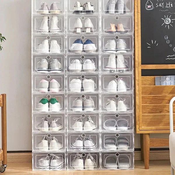 Storage Boxes 6pcs Transparent Thickened Shoes Box — compare prices at CompareOffers