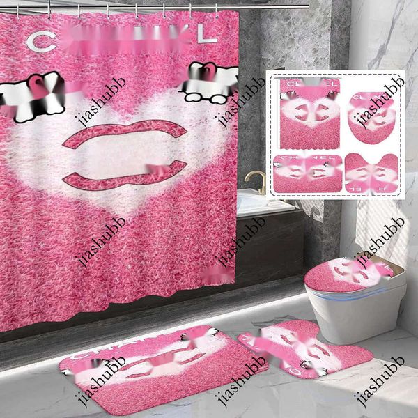 Ultra Soft Non-Slip Bath Mat Set with High Grade Shower Curtain and Anti Peeping Design Deodorant Mats