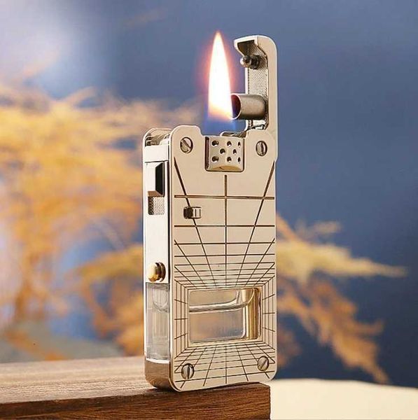 705 upgraded CHIEF agave transparent oil chamber lighter one-click ejection ignition pump oil control safety lock J260604