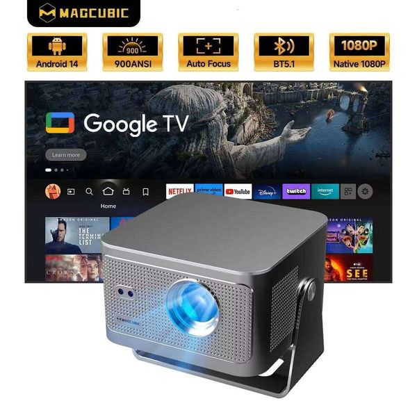 Magcubic HY350GT 900 ANSI With Google TV stick 1080p Native Auto Focus Portable Home Projector 26L0605