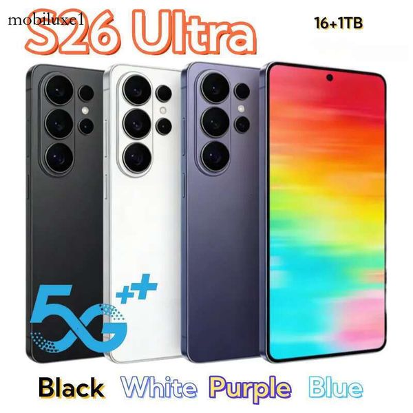 S26 S25 Ultra 5G mobile cell 1TB Smartphone android phone Octa Core Punch-hole Full touch screen Face ID Unlocked Camera GPS
