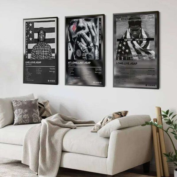 Pop Music Album Cover ASAP Canvas Painting Aesthetics Rap Hip Hop Rock Test Final Art Home Room Wall Decoration 26L0605
