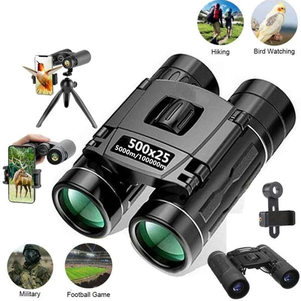 Portable Hd Zoom 500X25 5000M/100000M Binoculars Telescope Great Folding Long-DistanceOutdoor Camping Activity W260605