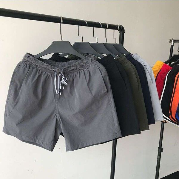Men's Summer Shorts Casual Loose Outdoors Fitness Beach Pants Quick Dry Solid Drawstring Elastic Waist Running Sport Short
