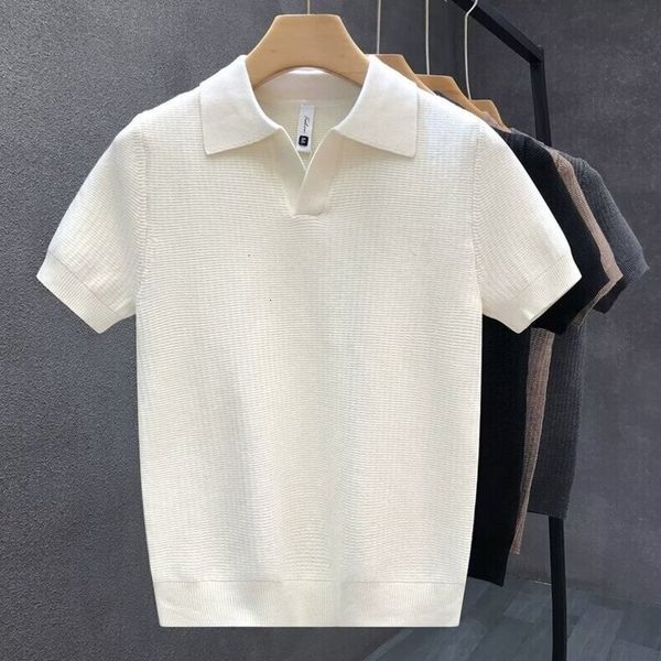 Designer Men Polo Shirts Classic Polos Short Sleeved Summer Tops Cool Slim Fit Wrinkle Resistant Solid Colour Casual Daily Business Shirts