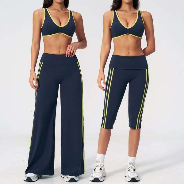 DHgate 2PCS Suit Tracksuit Women Quick-Dry Gym Set Running Workout Bra Sports Outfits Capri Pants Yoga Clothing 26L0606 sold by DHgate