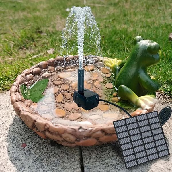 Solar Fountain with 6 Nozzles 14W Panel Floating — compare prices at CompareOffers